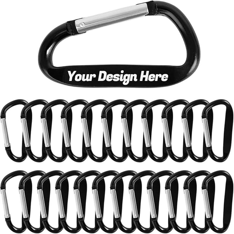 Carabiner Locking D - Custom Multi-Color 3D Logo D-Ring Aluminum