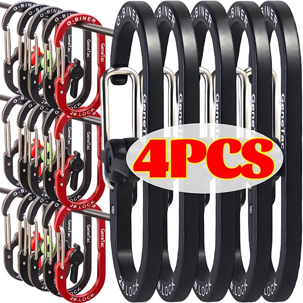 Carabiner Locking D - Aluminum Locking Carabiner Clip Screw Gate
