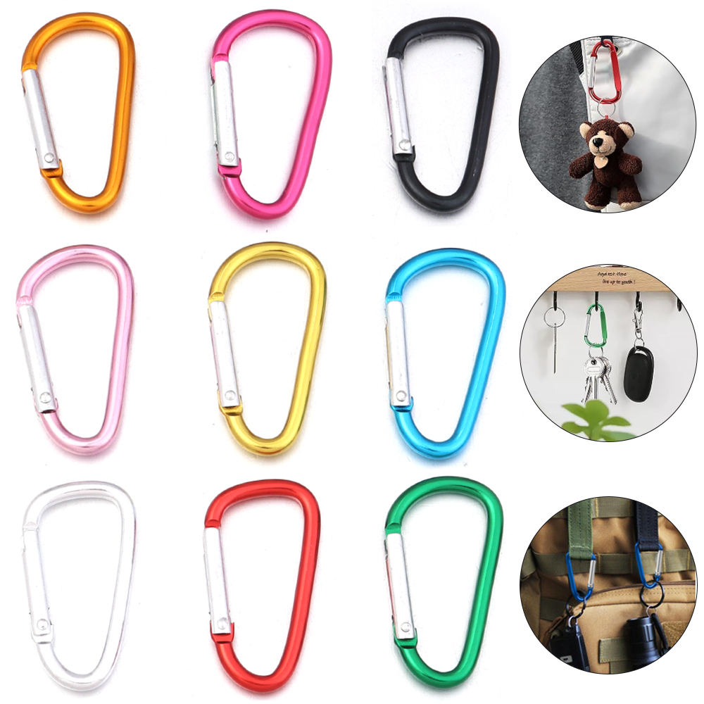 10pcs/lot Aluminum Alloy Snap  - Carabiner Locking D บทวิจารณ์และราคา