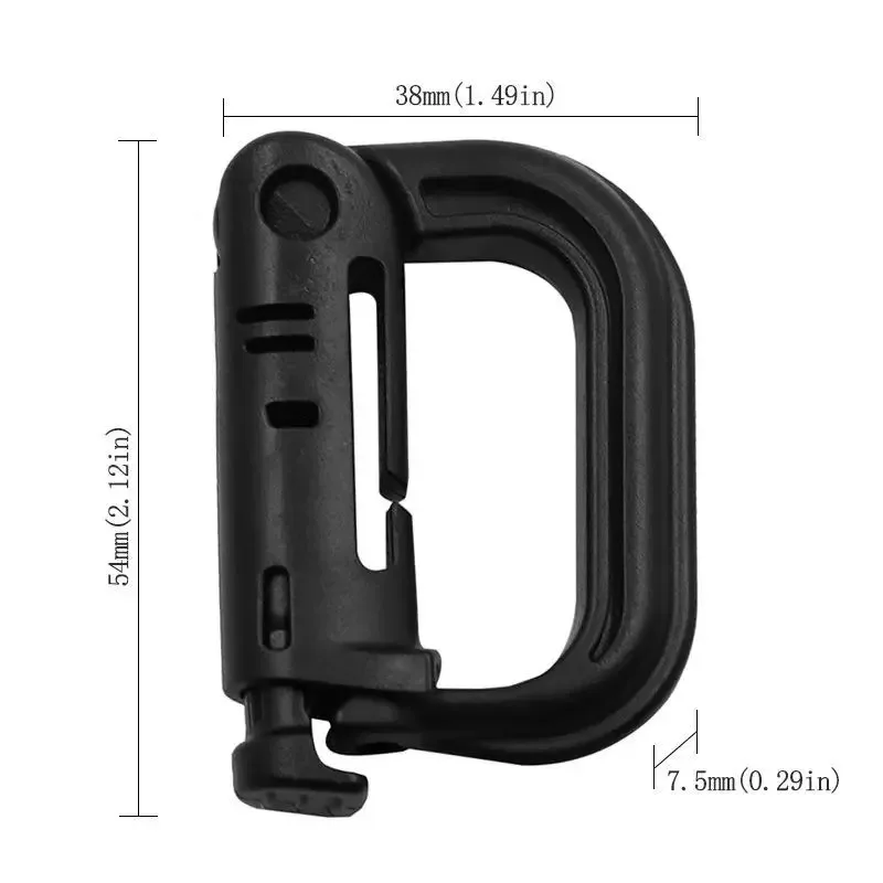 10Pcs Outdoor Plastic D-Ring T - Carabiner Locking D บทวิจารณ์และราคา