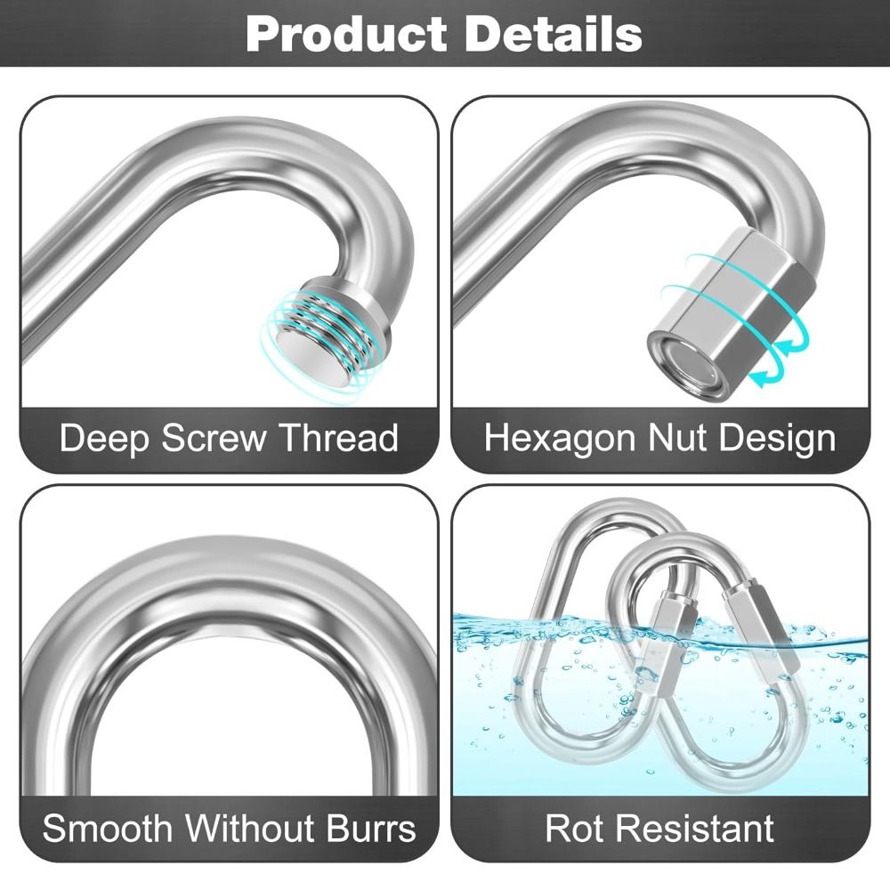 New 304 Stainless Steel Quick  - Carabiner Locking D บทวิจารณ์และราคา