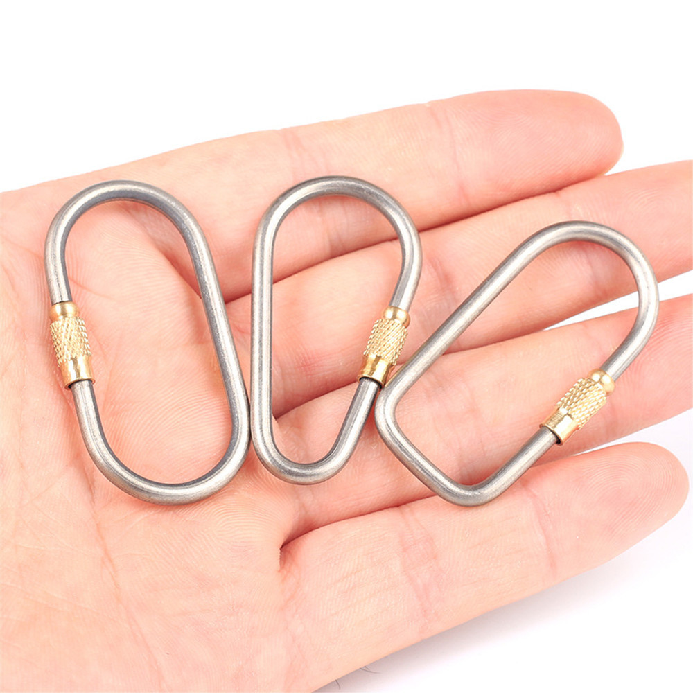 5pcs/lot Titanium Locking Cara - Carabiner Locking D บทวิจารณ์และราคา