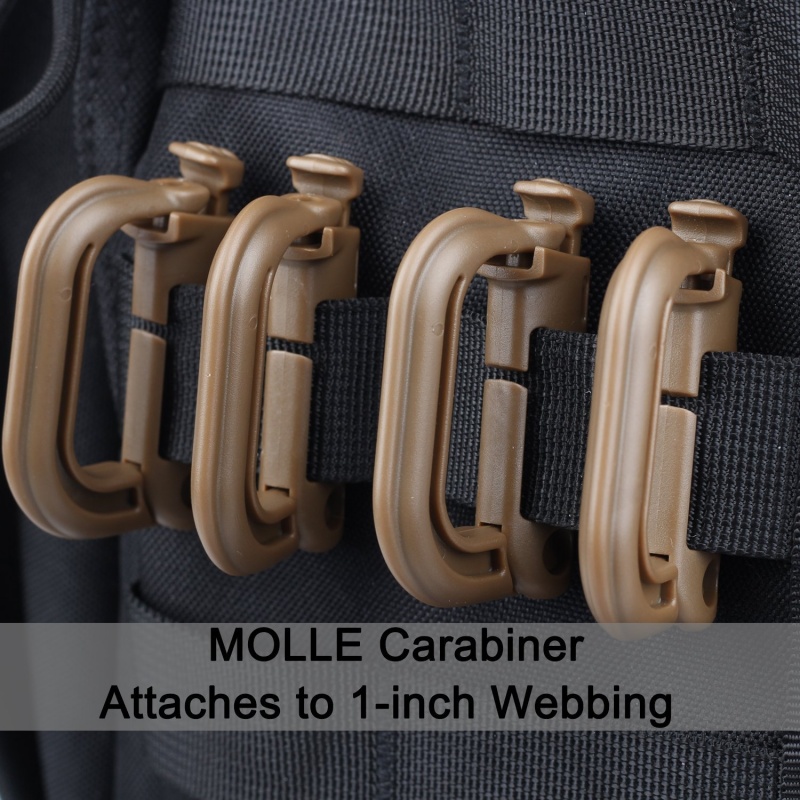 5Pcs Plastic D-Ring Tactical B - Carabiner Locking D บทวิจารณ์และราคา