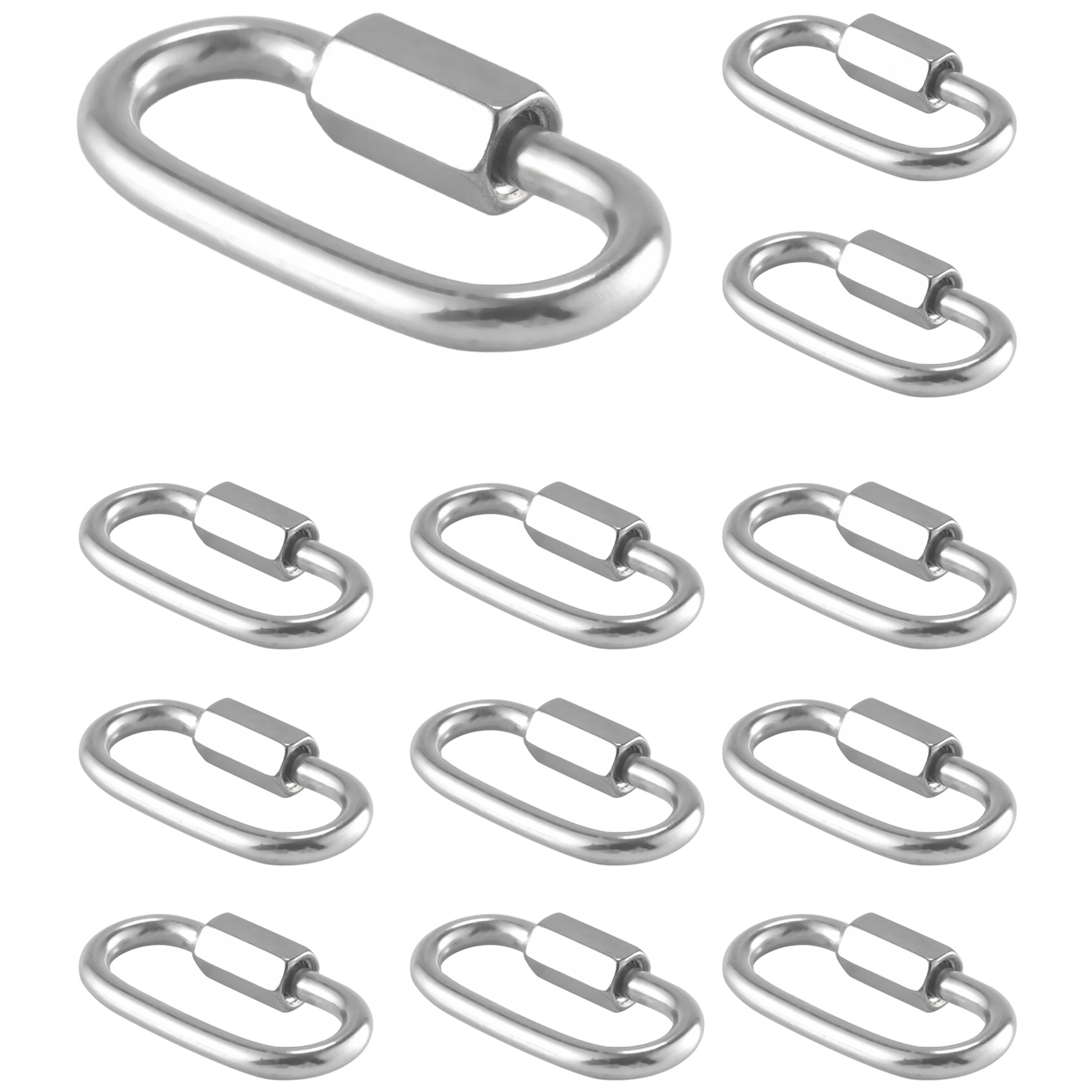 A60Z12 Pcs Quick Link 4MM Stai - Carabiner Locking D บทวิจารณ์และราคา