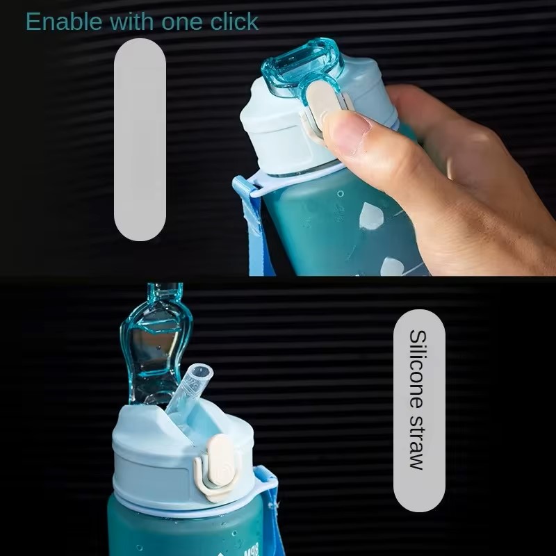 Sports Water Bottle with Time- - Outdoor Adventure And Sports บทวิจารณ์และราคา