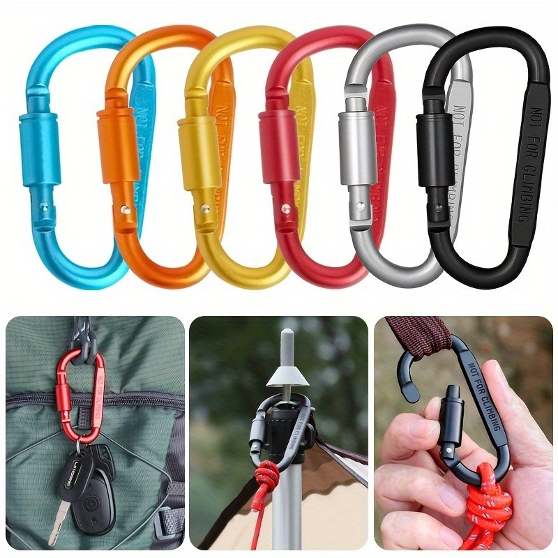 1/4pcs Aluminum Alloy Carabine - Carabiner Locking D บทวิจารณ์และราคา