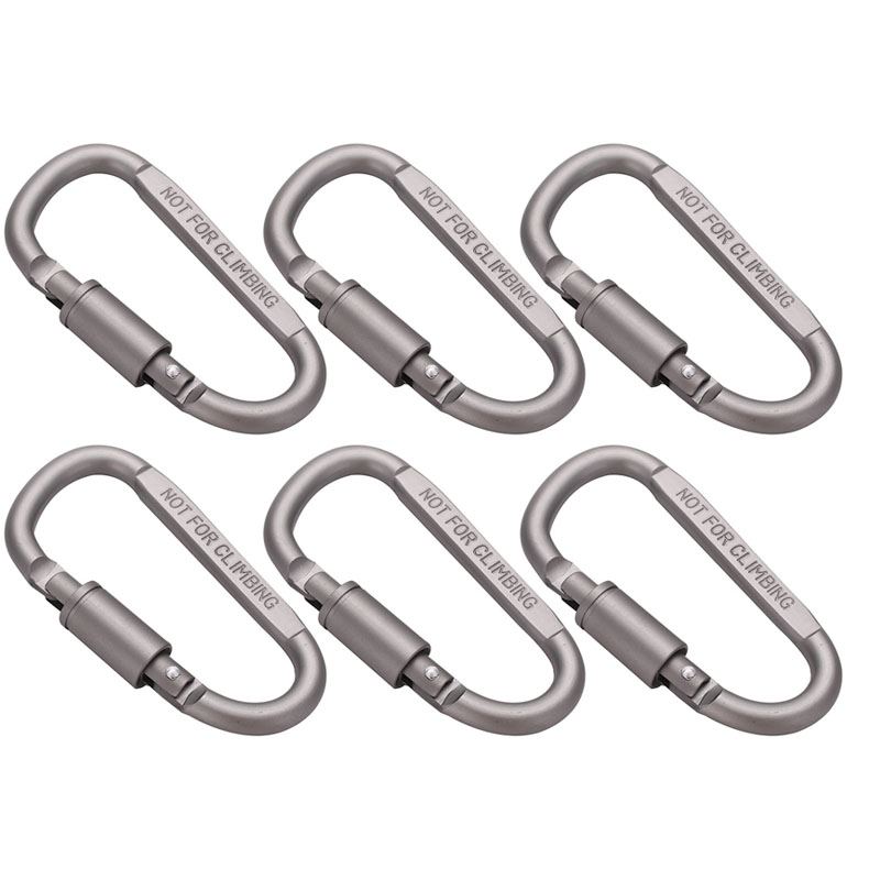 6Pcs Aluminum Carabiner Clip D - Carabiner Locking D บทวิจารณ์และราคา