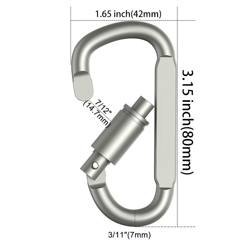 6Pcs Aluminum Carabiner Clip D - Carabiner Locking D บทวิจารณ์และราคา