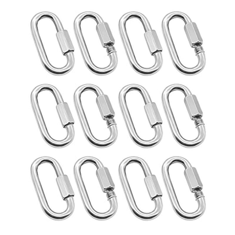 ABJS 12 Pack Quick Link 5/32 I - Carabiner Locking D บทวิจารณ์และราคา