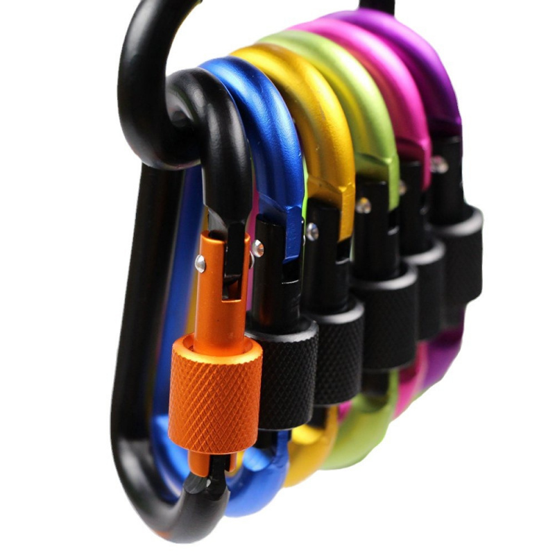 10 Pack Aluminum D Ring Key Ri - Carabiner Locking D บทวิจารณ์และราคา